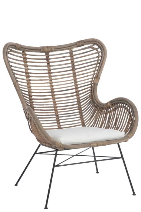 Sillón Étnico Natural Madera Bambú Metal
