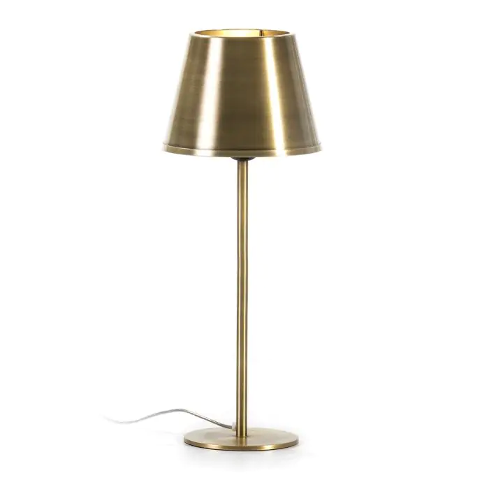LAMPARA DE SOBREMESA Art Deco 13X13X39 METAL DORADO