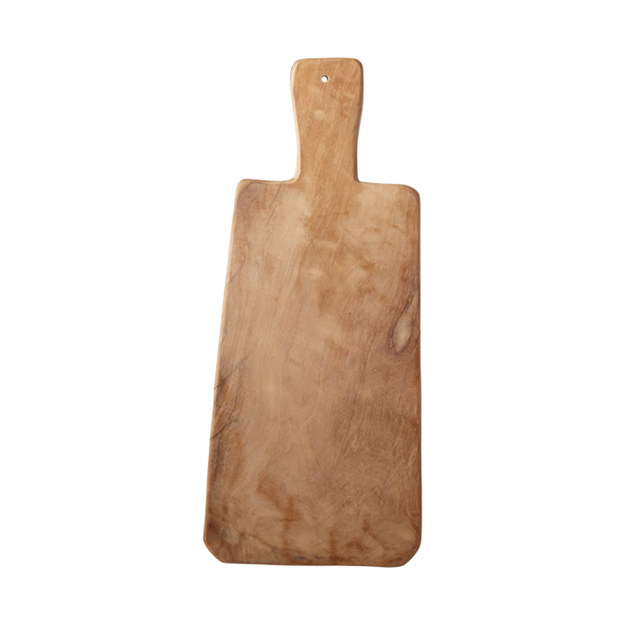 Tabla cocina rústica en raiz de madera de teca natural.