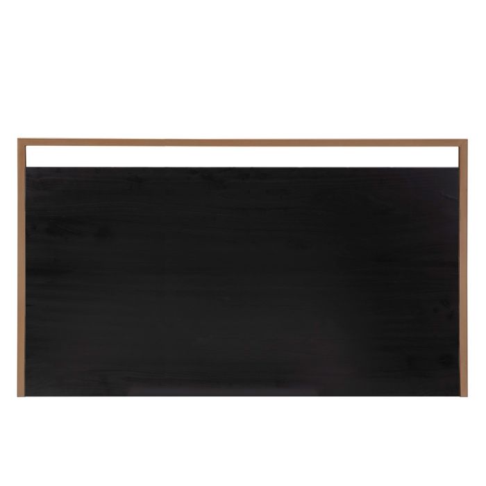 Cabecero en madera negra y metal dorado 190 cm