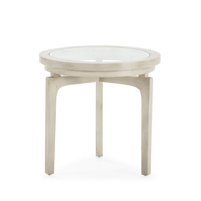 Mesa Auxiliar Redonda Blanca
