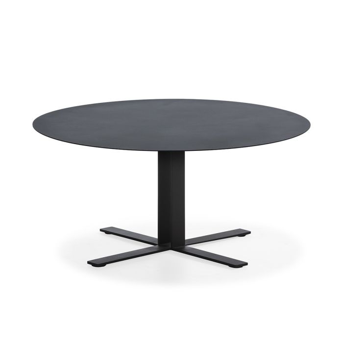 Mesa Centro Redonda en Metal Negro.