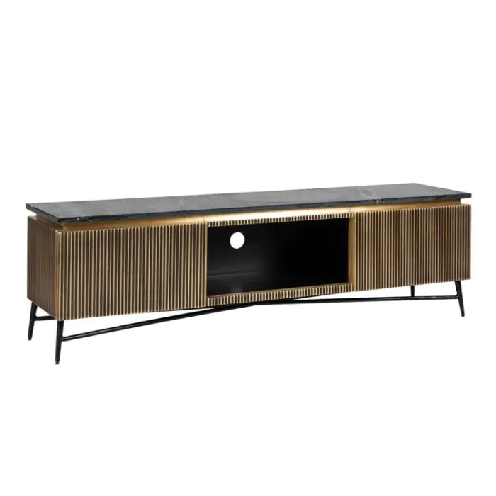 Mueble TV Madera Mango Mármol, 170 Cm