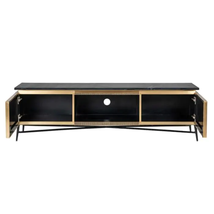 Mueble TV Natural/Negro, 170 Cm
