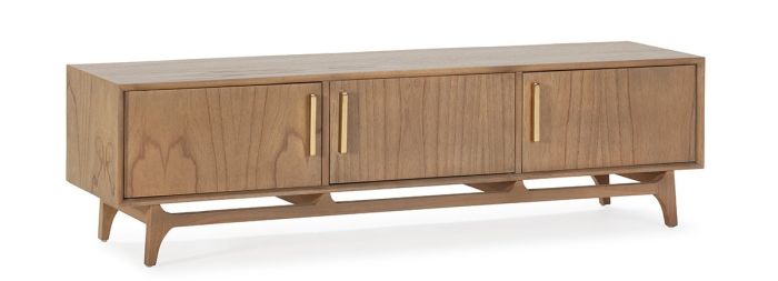 Mueble TV Madera Cedro Metal, 160 Cm