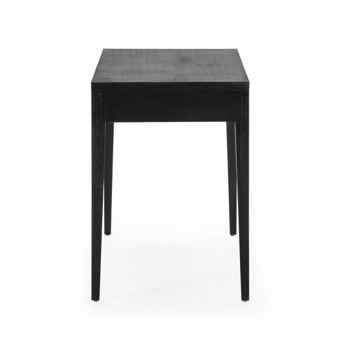 Escritorio 140x55x80 Madera de Cedro/Ratán -- Negro/Natural