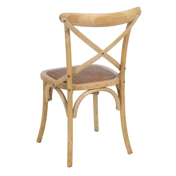 Silla Exterior Rejilla Madera Olmo Natural, 46 Cm