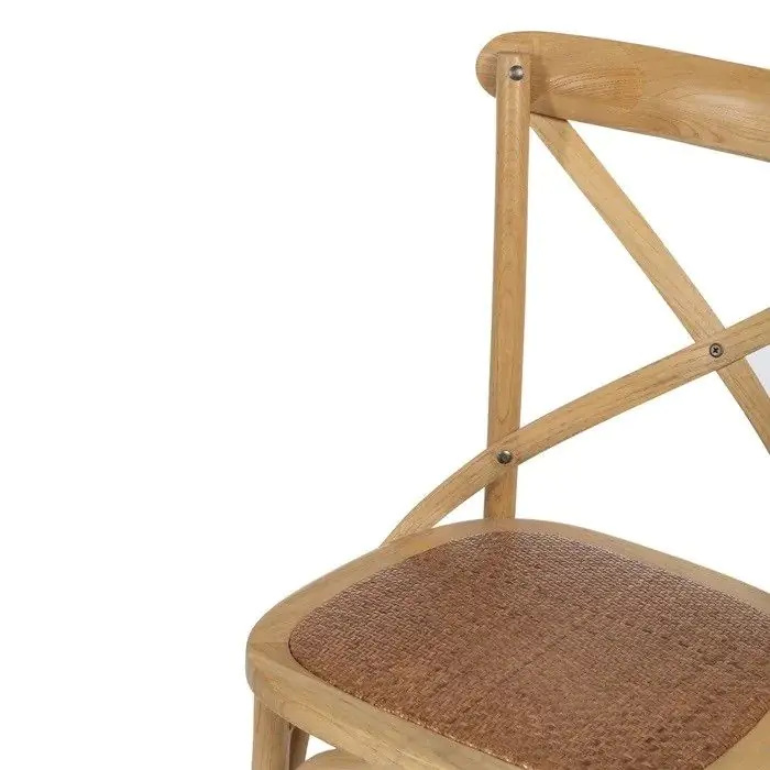 Silla Exterior Rejilla Madera Olmo Natural, 46 Cm