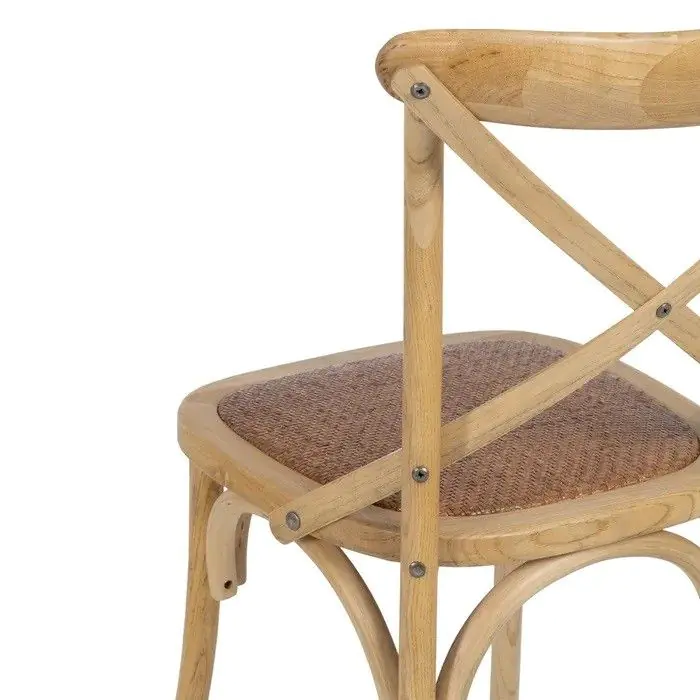 Silla Exterior Rejilla Madera Olmo Natural, 46 Cm