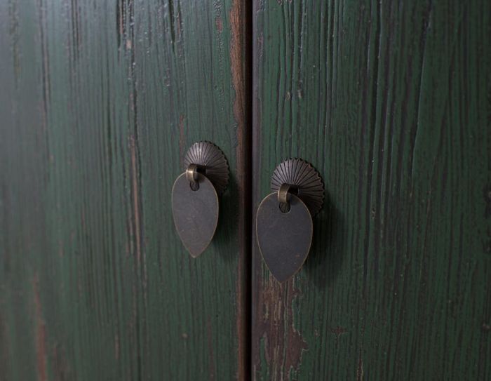 Aparador Pino Viejo 6 Puertas Verde, 172 Cm