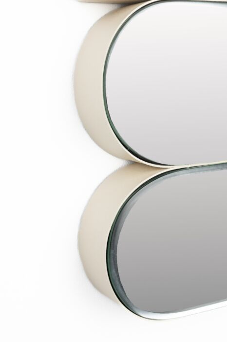 Espejo Hierro Beige, 70 Cm