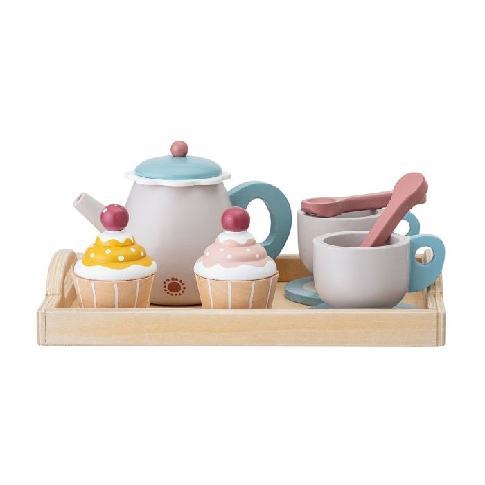 Juego de Té Estilo Nórdico Color Pastel Madera Contrachapada, 21 Cm