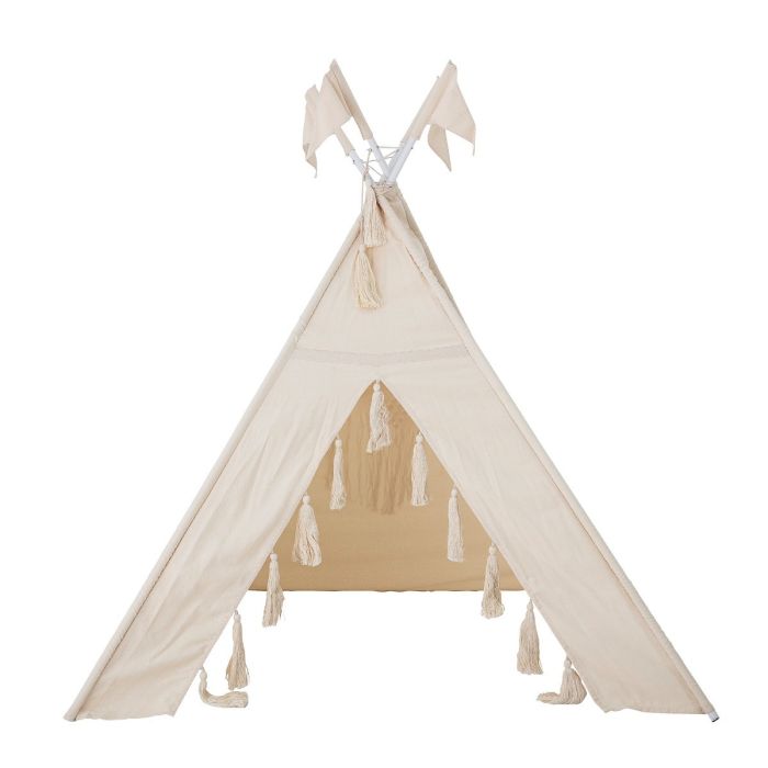 Tienda Tipi Infantil Estilo Étnico Beige Algodón, 110 Cm