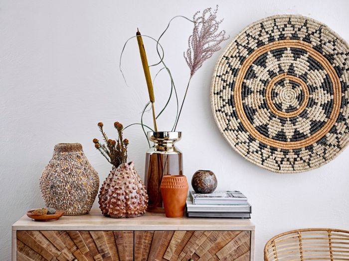 Jarrón Decor Gres Marrón Artesano