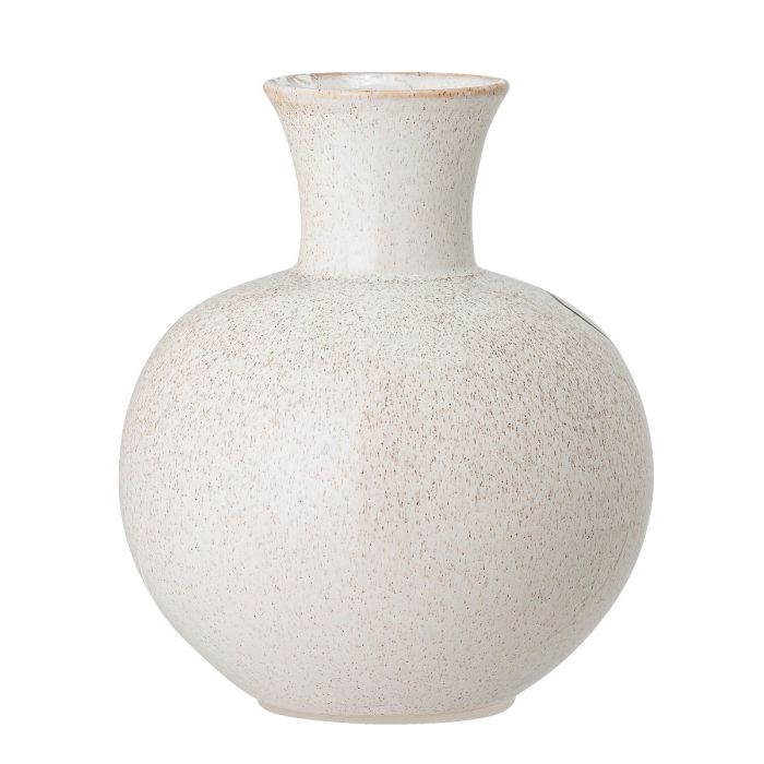 Jarrón Irini Blanco Gres, 19,5 cm