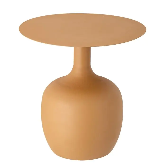 Mesa Auxiliar Ayah Estilo Nórdico Hierro Amarillo, 46 Cm