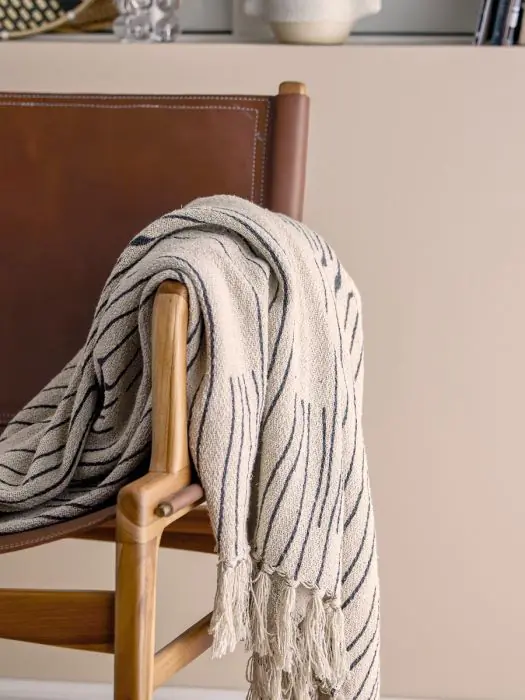 Manta Algodón Reciclado Estampado Naturaleza, 160 Cm