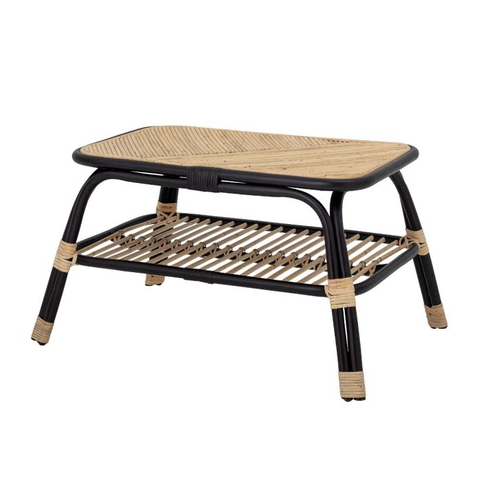 Mesa Centro Negro/Ratán Loue 79 Cm