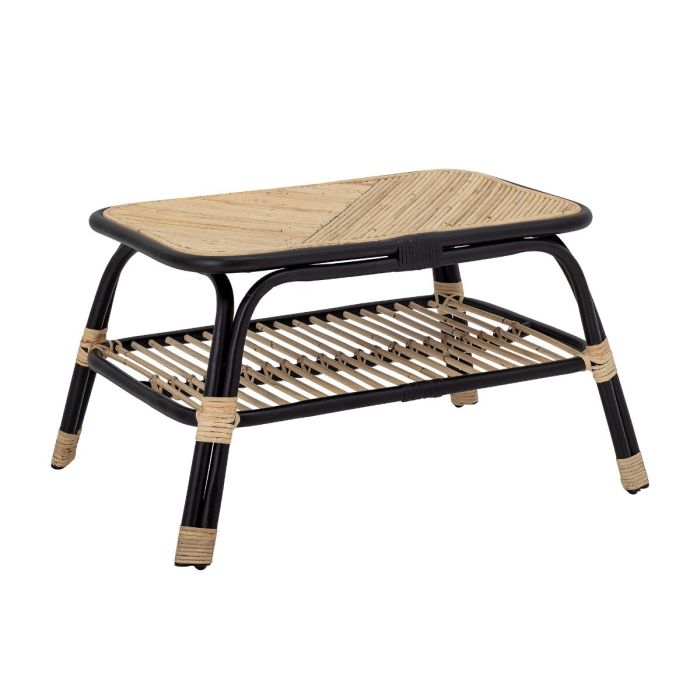 Mesa Centro Negro/Ratán Loue 79 Cm