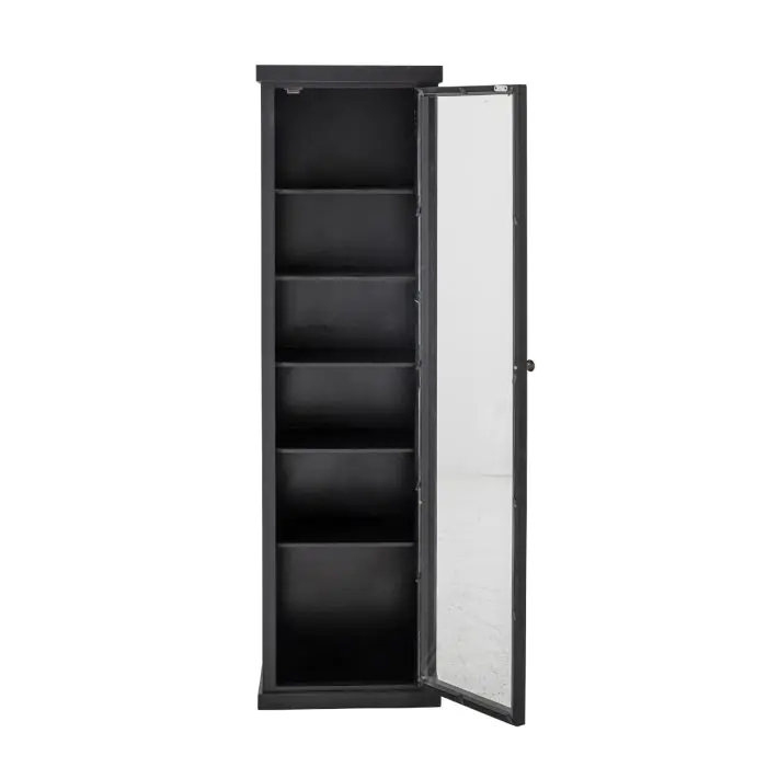 Vitrina Cristal Madera Abeto Negro, 40 Cm 