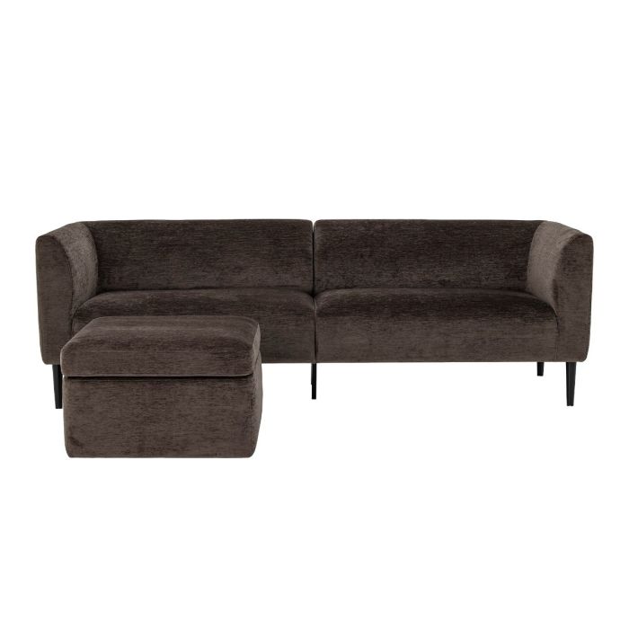 Sofá Lanna Terciopelo Marrón Tonos Salón 238 cm