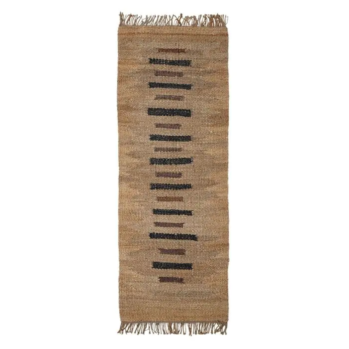 Alfombra Vilde Estilo Étnico Natural Yute Cuero, 245 Cm