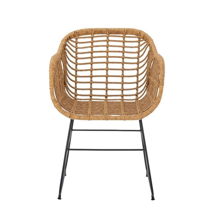Silla Collin Estilo Tropical Poliratán Natural Hierro, 54 Cm