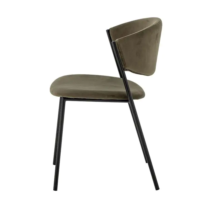 Silla Comedor Verde Tejido Metal, 49 Cm