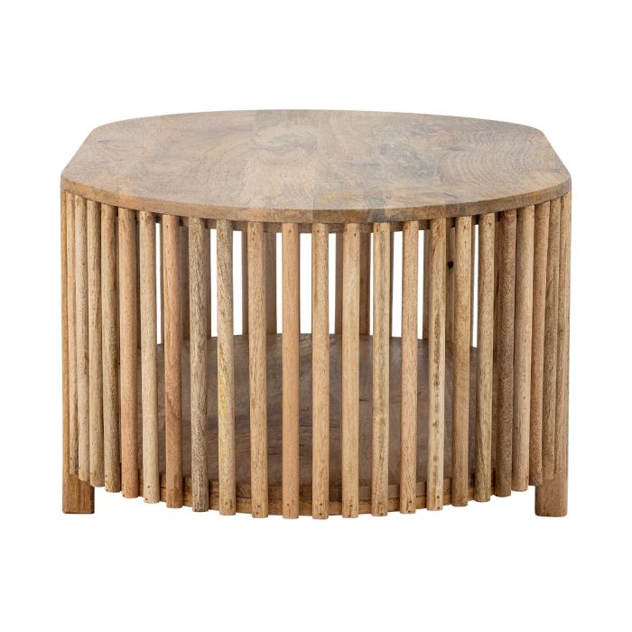 Mesa Centro Ovalada Madera Mango, 100 Cm