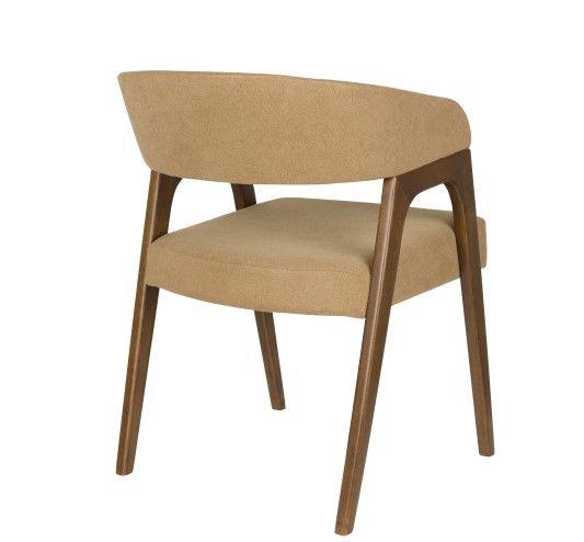 Silla Comedor Tejido Beige Madera, 58 Cm