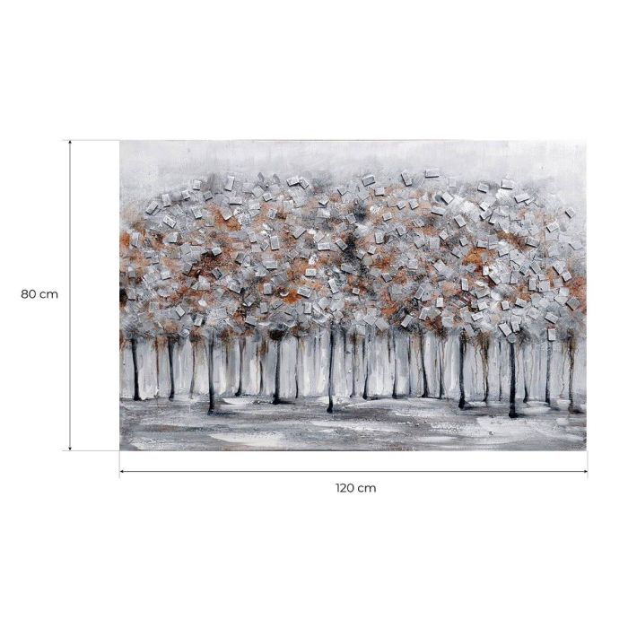 Cuadro Collage Arboles 3D Naranja