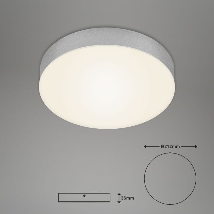 Plafón Led, Ø 21,2 CM, 16 W, Plata Diseño Moderno