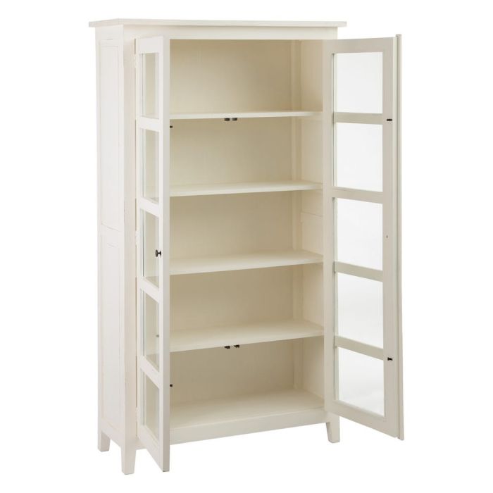 Vitrina Blanco Madera Cristal 110 Cm
