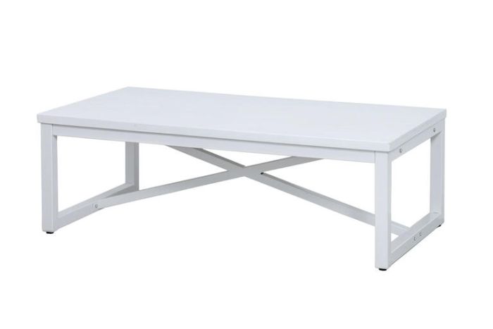 Mesa centro NASHVILLE madera metal blanco