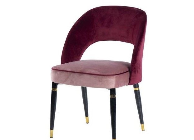 Silla velvet terciopelo granate