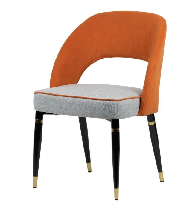 Silla Art Decó Houston Terciopelo Tejido Hierro, 56 Cm
