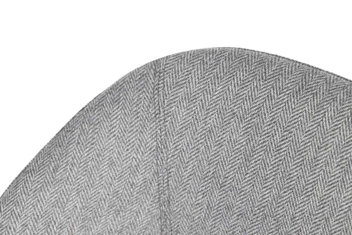 Silla Terciopelo Gris Tejido Rosa Hierro, 56 Cm