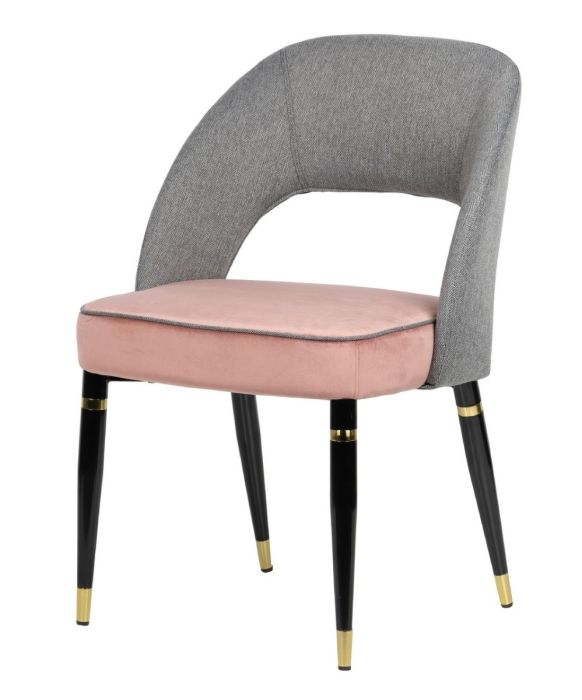 Silla Art Decó Houston Terciopelo Tejido Hierro, 56 Cm