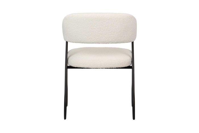 Silla Brazos Bouclé Blanco, 55 Cm