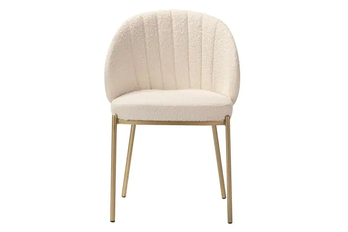Silla Nórdica Moderna Lali Blanco Dorado, 57 Cm