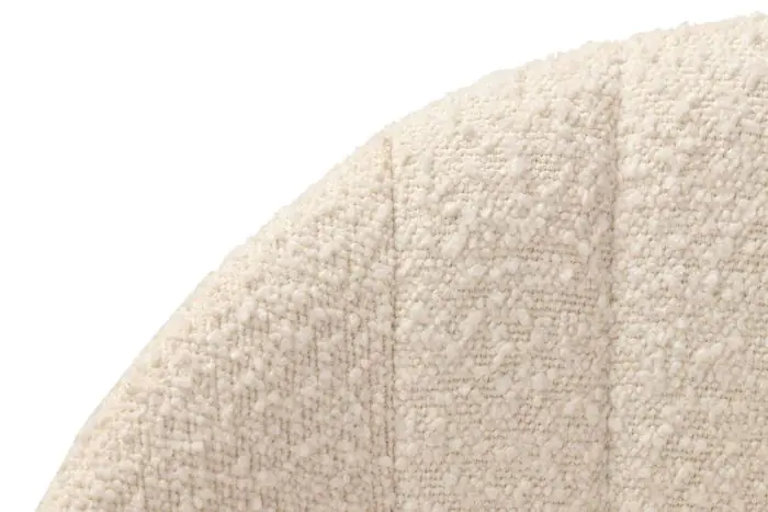 Silla Bouclé Blanco Metal Dorado, 57 Cm