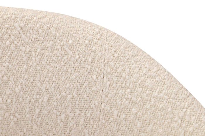 Silla Bouclé Beige Metal, 56 Cm