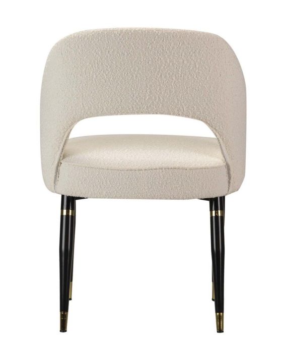 Silla Bouclé Beige Metal, 56 Cm