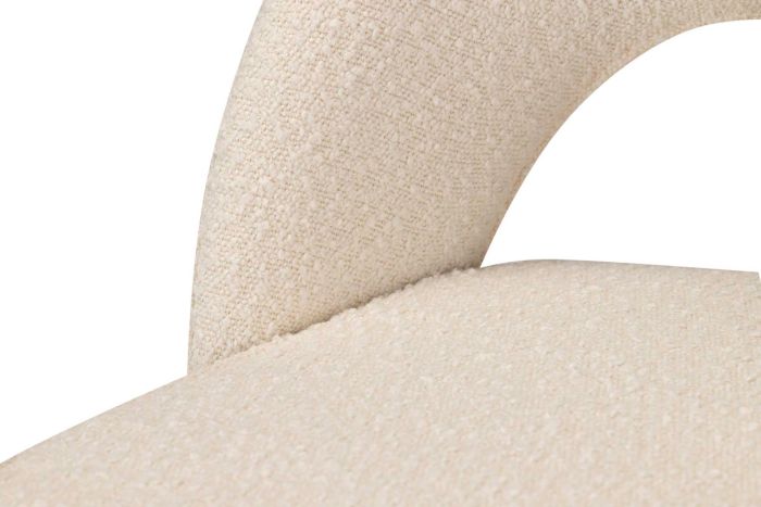 Silla Bouclé Beige Metal, 56 Cm