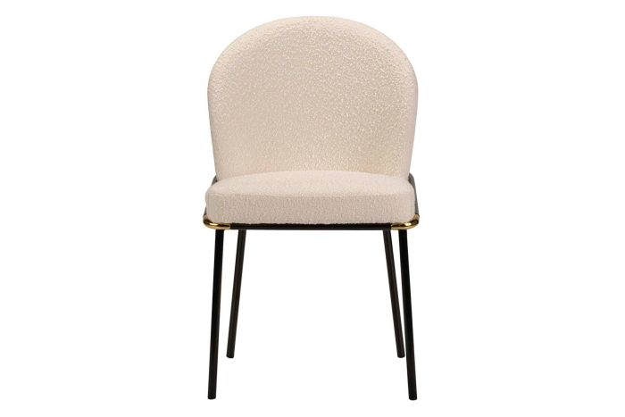 Silla Nórdica Moderna Kania Beige Negro, 50 Cm