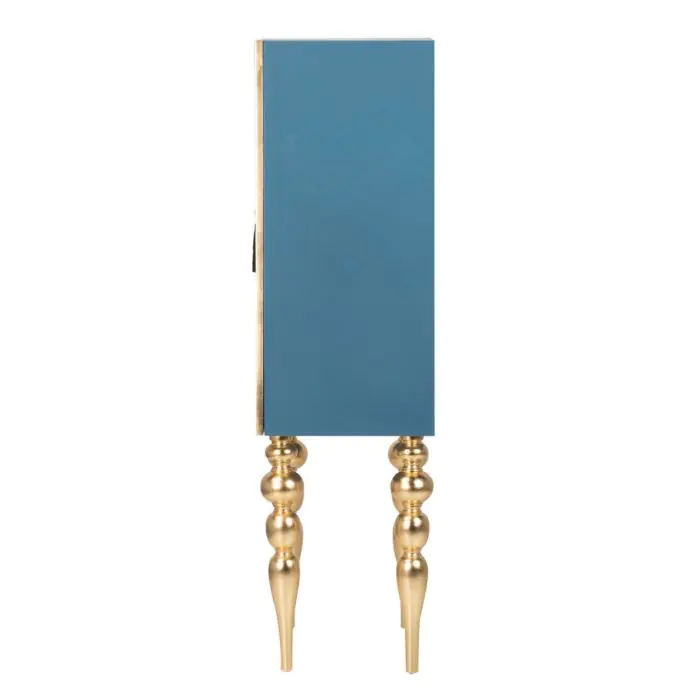 Armario Impreso Madera Abedul Azul Oro, 78 Cm
