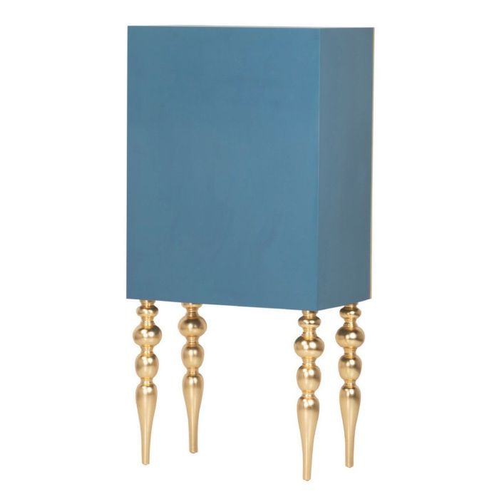 Armario Impreso Madera Abedul Azul Oro, 78 Cm