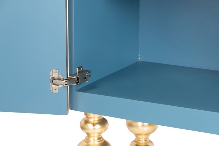 Armario Impreso Madera Abedul Azul Oro, 78 Cm