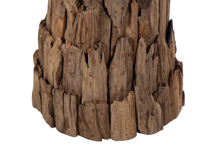 Mesa Comedor Redonda Madera Teca Natural 120 Cm