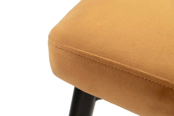 Silla Terciopelo Mostaza 49x54x78 Metal Negro Dorado